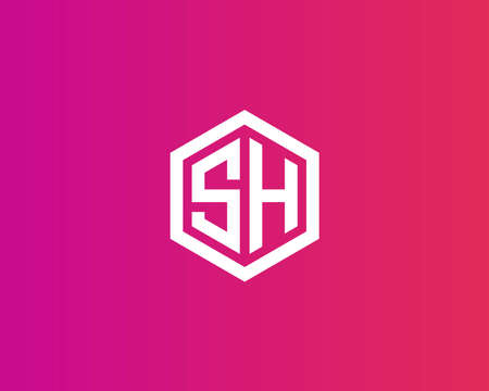 SH SH logo design vector templateのイラスト素材