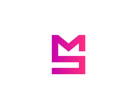 SM MS logo design vector templateのイラスト素材
