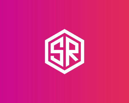 SR RS logo design vector templateのイラスト素材