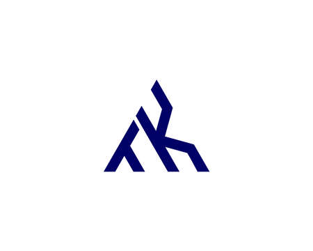 TK KT logo design vector templateのイラスト素材