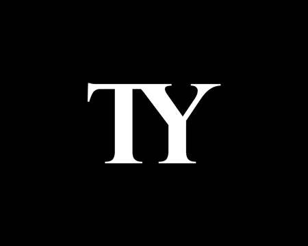 TY YT logo design vector templateのイラスト素材