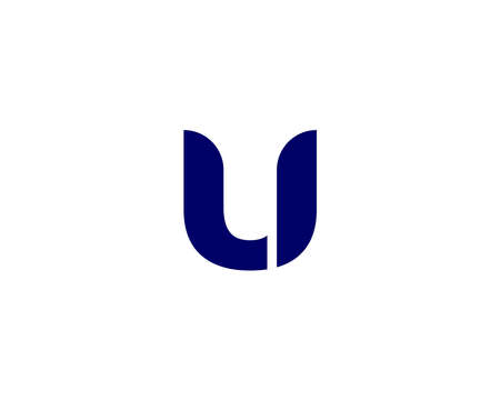 UI IU logo design vector templateのイラスト素材