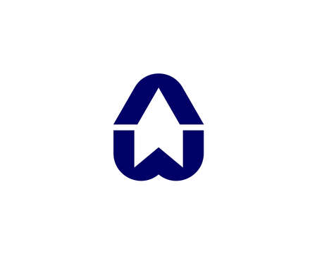 WA AW logo design vector templateのイラスト素材