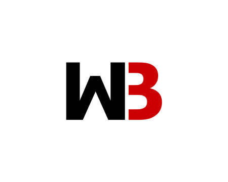 WB BW Logo design vector templateのイラスト素材