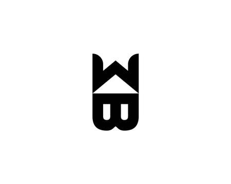 WB BW Logo design vector templateのイラスト素材
