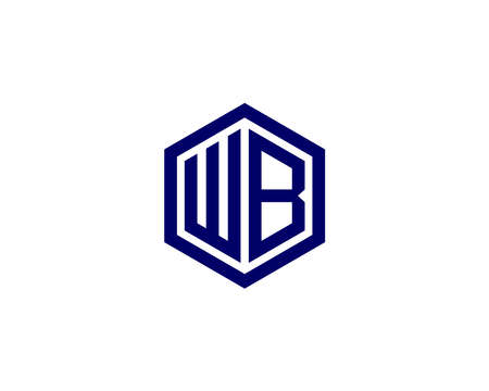 WB BW Logo design vector templateのイラスト素材