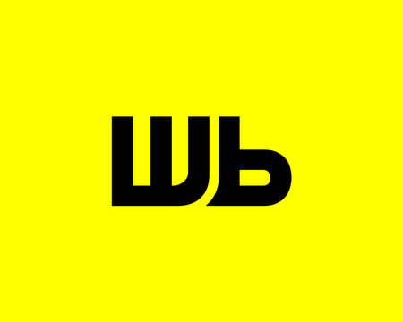 WB BW Logo design vector templateのイラスト素材