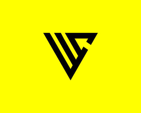 WC CW logo design vector templateのイラスト素材