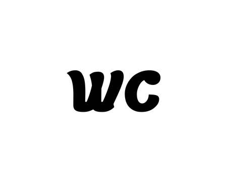 WC CW logo design vector templateのイラスト素材