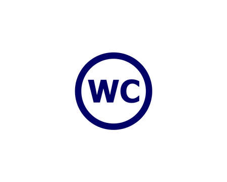 WC CW logo design vector templateのイラスト素材