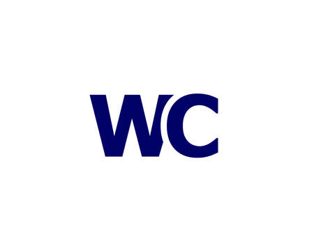 WC CW logo design vector templateのイラスト素材