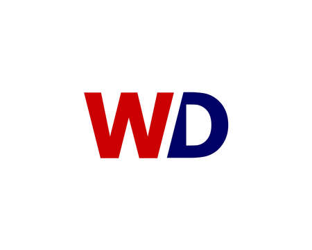 WD DW logo design vector templateのイラスト素材