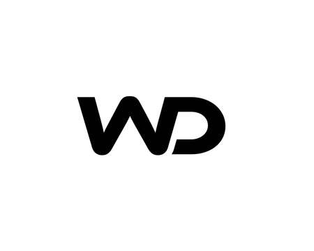 WD DW logo design vector templateのイラスト素材