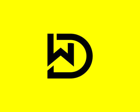 WD DW logo design vector templateのイラスト素材