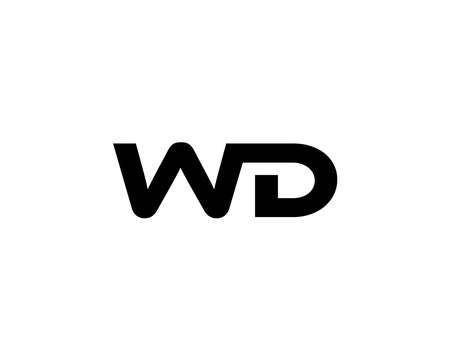 WD DW logo design vector templateのイラスト素材