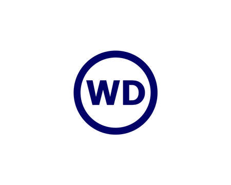WD DW logo design vector templateのイラスト素材