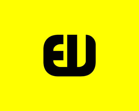 WE EW logo design vector templateのイラスト素材