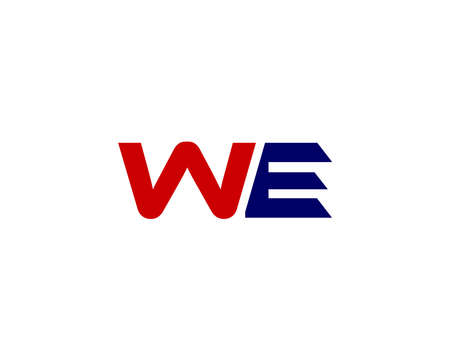 WE EW logo design vector templateのイラスト素材