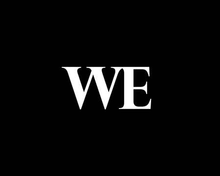 WE EW logo design vector templateのイラスト素材