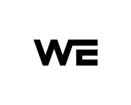 WE EW logo design vector templateのイラスト素材