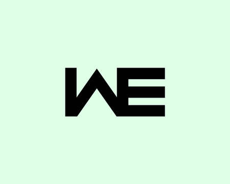WE EW logo design vector templateのイラスト素材