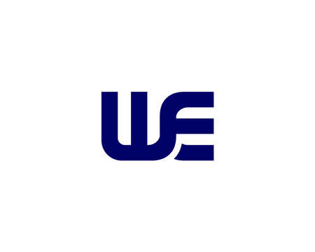 WE EW logo design vector templateのイラスト素材