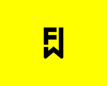 WF FW logo design vector templateのイラスト素材
