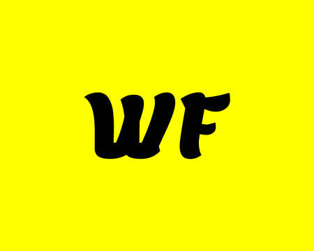 WF FW logo design vector templateのイラスト素材