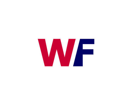 WF FW logo design vector templateのイラスト素材