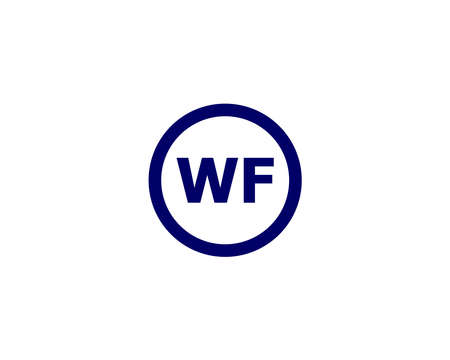 WF FW logo design vector templateのイラスト素材