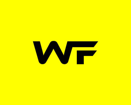 WF FW logo design vector templateのイラスト素材