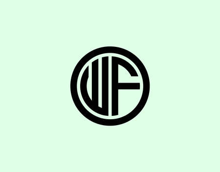 WF FW logo design vector templateのイラスト素材