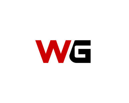 WG GW logo design vector templateのイラスト素材