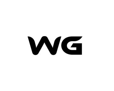 WG GW logo design vector templateのイラスト素材