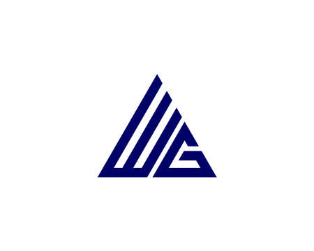 WG GW logo design vector templateのイラスト素材
