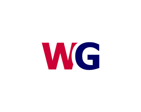 WG GW logo design vector templateのイラスト素材