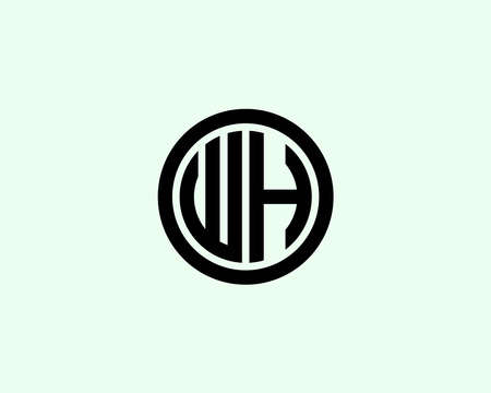 WH HW logo design vector templateのイラスト素材