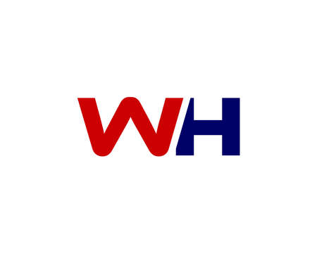 WH HW logo design vector templateのイラスト素材