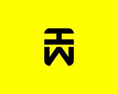 WH HW logo design vector templateのイラスト素材