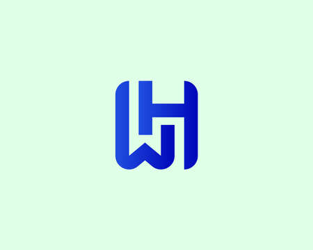 WH HW logo design vector templateのイラスト素材