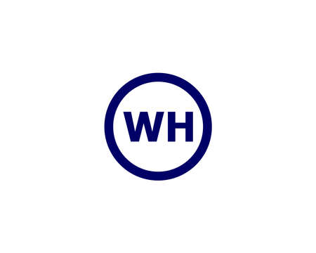 WH HW logo design vector templateのイラスト素材