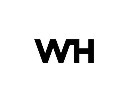 WH HW logo design vector templateのイラスト素材