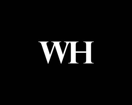 WH HW logo design vector templateのイラスト素材