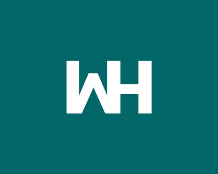 WH HW logo design vector templateのイラスト素材