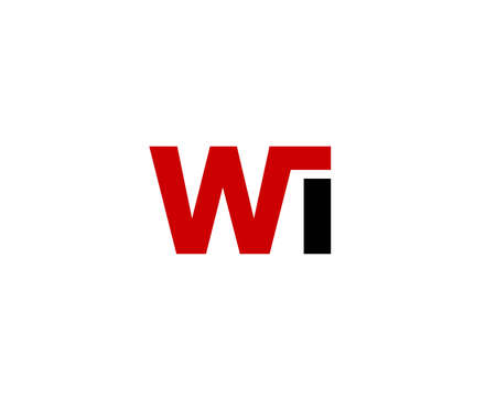 WI IW logo design vector templateのイラスト素材
