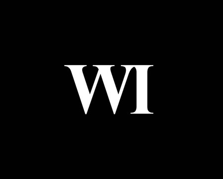WI IW logo design vector templateのイラスト素材