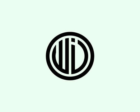 WI IW logo design vector templateのイラスト素材