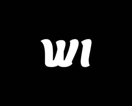 WI IW logo design vector templateのイラスト素材