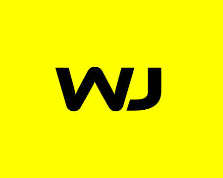 WJ JW logo design vector templateのイラスト素材