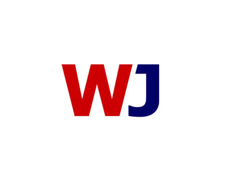 WJ JW logo design vector templateのイラスト素材